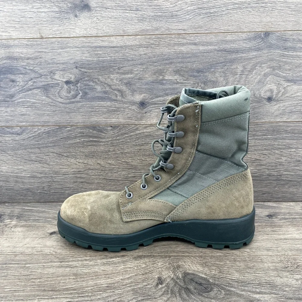 Belleville Tactical Combat Boots Mens 8.5 R Sage Green Suede Vibram ASTM F2413